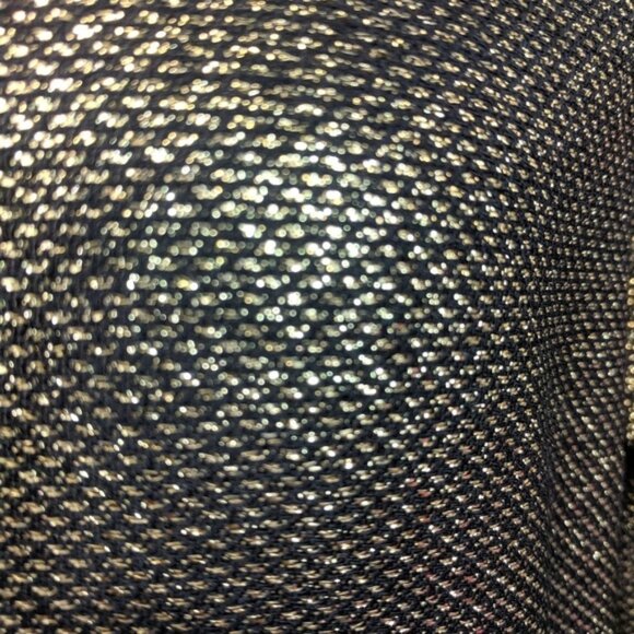 Vintage 80's Anne Klein Wool/Lurex Blouse Glam Holiday - Picture 3 of 8